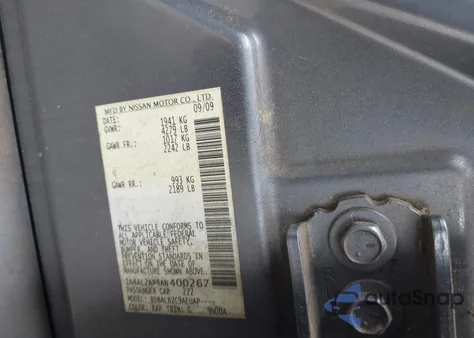 2010 Nissan Altima 2.5 S z USA, uszkodzony, nr VIN 1N4AL2AP4AN400267